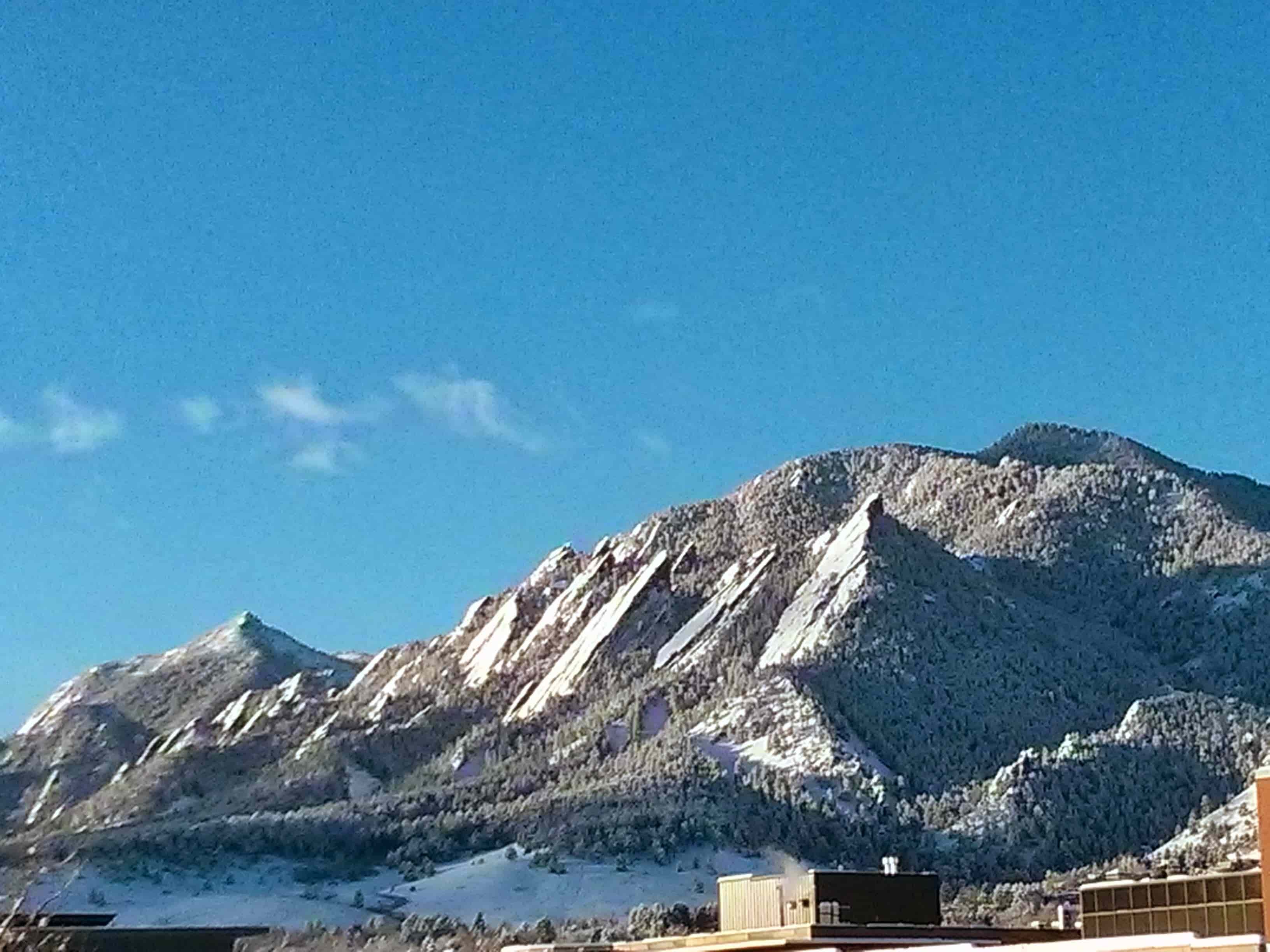 Snowy Boulder landscape